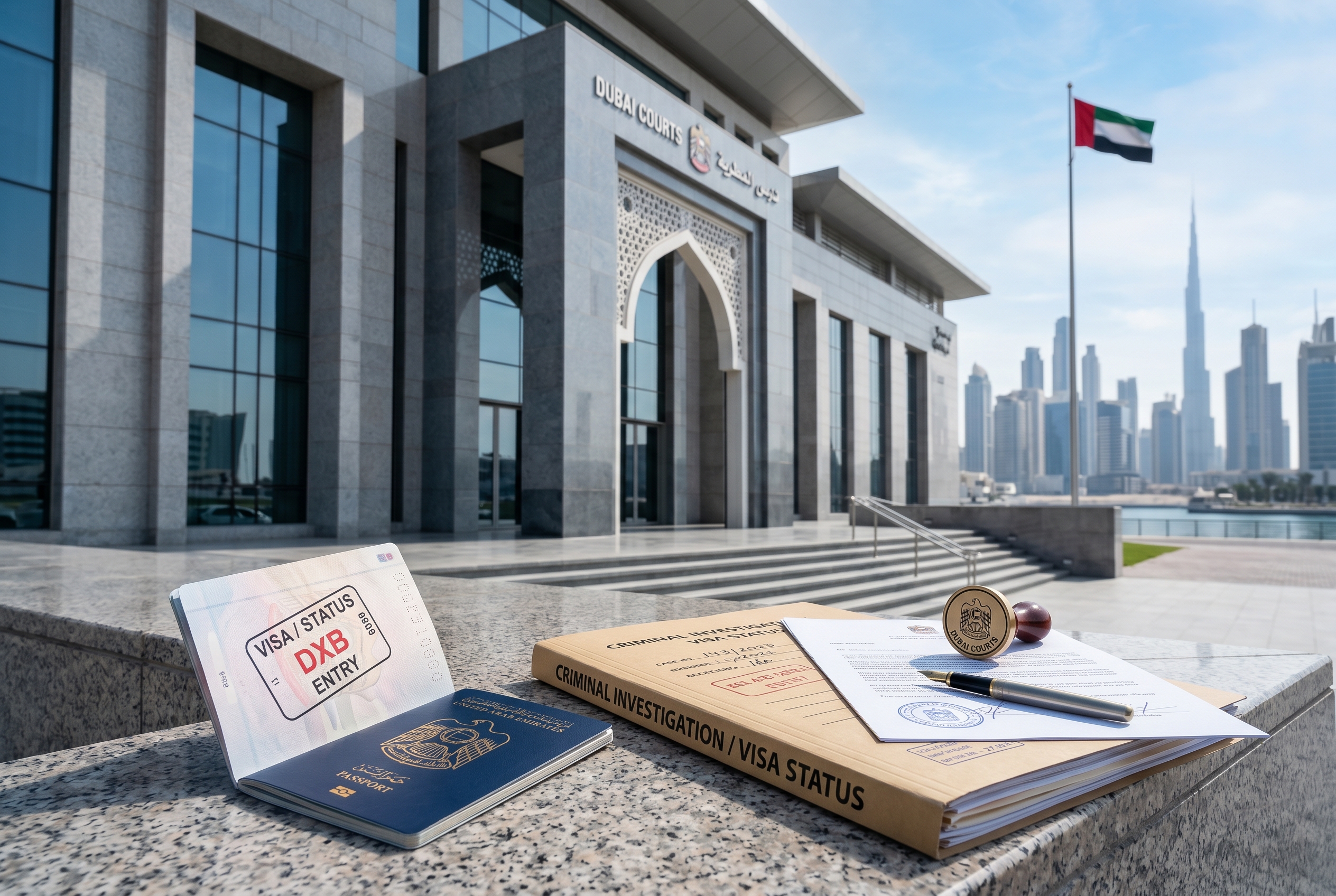 Dubai court and immigration case file